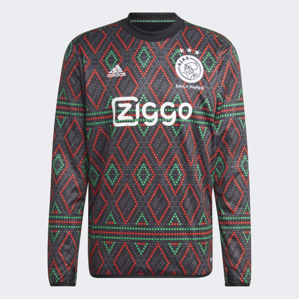Zwart Ajax Amsterdam Pre-Match Warm Shirt VK376