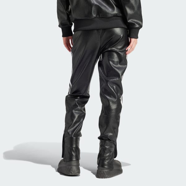 adidas Originals Premium Faux Leather SST Luxe Track Pants - Black, Women's Lifestyle