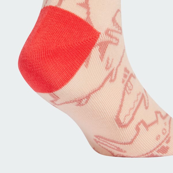 Rojo Medias Adiraptor Kids 3 Pares