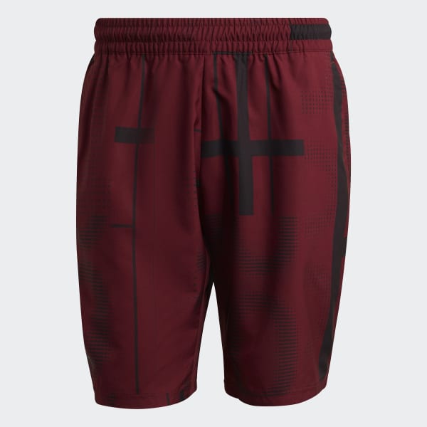 Bordowy Club Graphic Tennis Shorts
