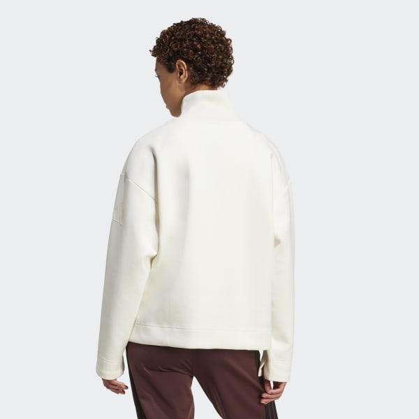 adidas Soft Lux Quarter-Zip - White | adidas UK