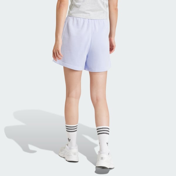 Roxo Shorts Moletinho Três Listras