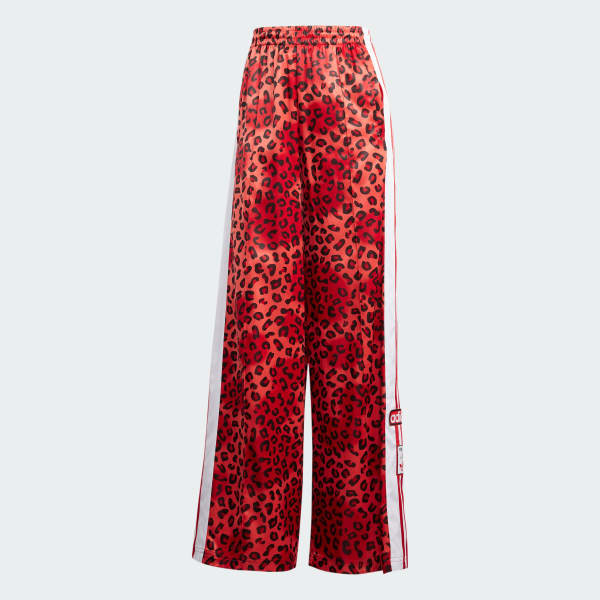 adidas Originals Leopard Luxe Wide Leg Adibreak Track Pants - White, Women's Lifestyle