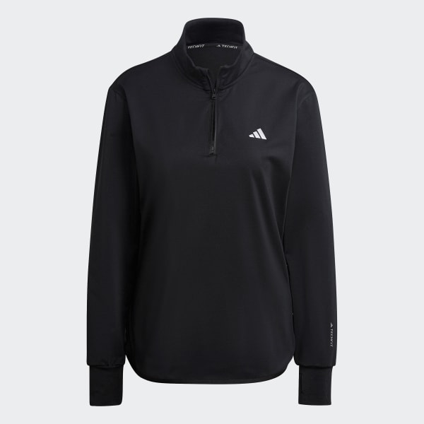 Czerń Techfit AEROREADY Warm Quarter-Zip Training Top SU176
