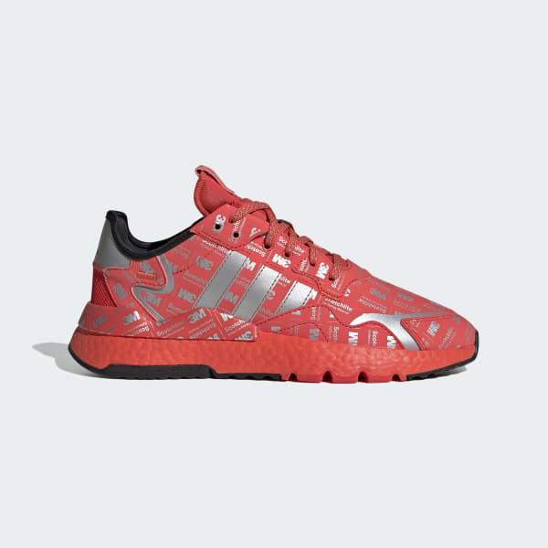 adidas red and silver