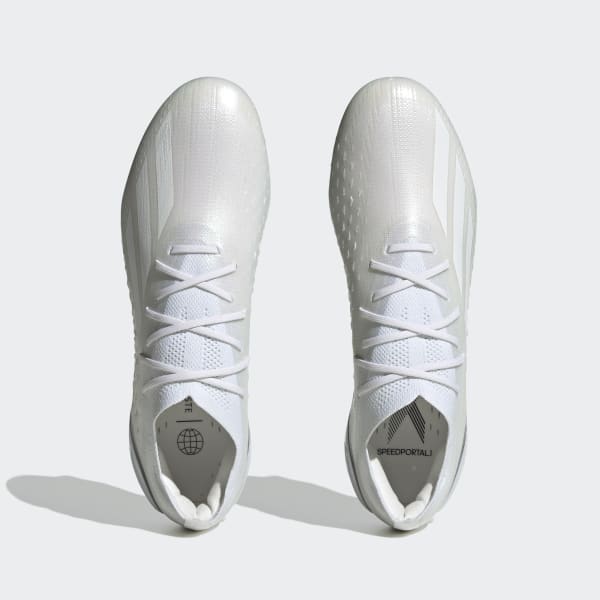 Blanco Bota de fútbol X Speedportal.1 césped natural húmedo
