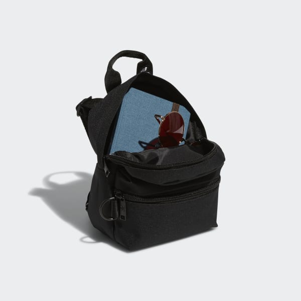 adidas Trefoil Monogram Jacquard Mini Backpack - Black, Women's Lifestyle