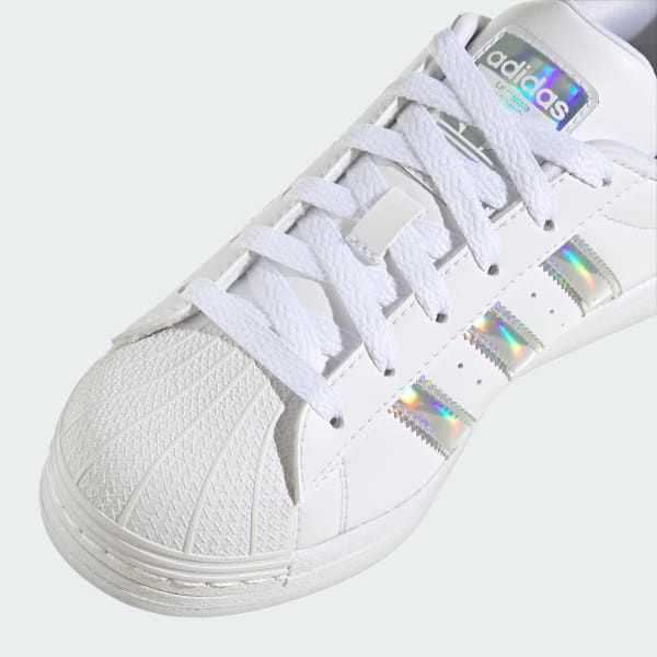 Adidas originals superstar junior trainer - white/iridescent sales