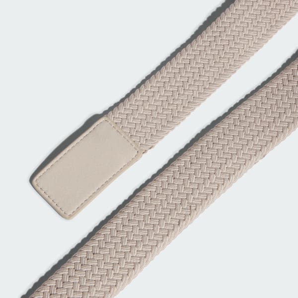 Beige 브레이디드 스트레치 벨트