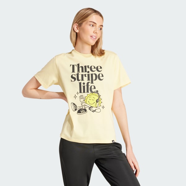 Amarillo Playera Positivity Estampada