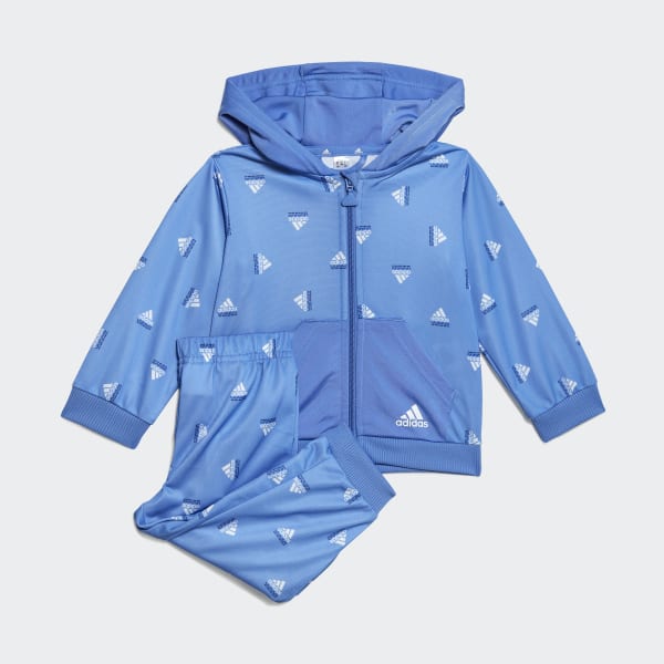Blue Brandlove Shiny Polyester Track Suit