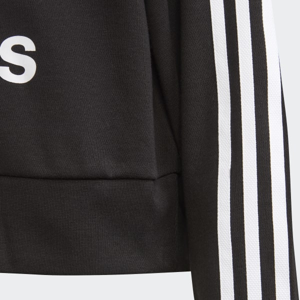 Adidas adicolor black cropped hoodie store