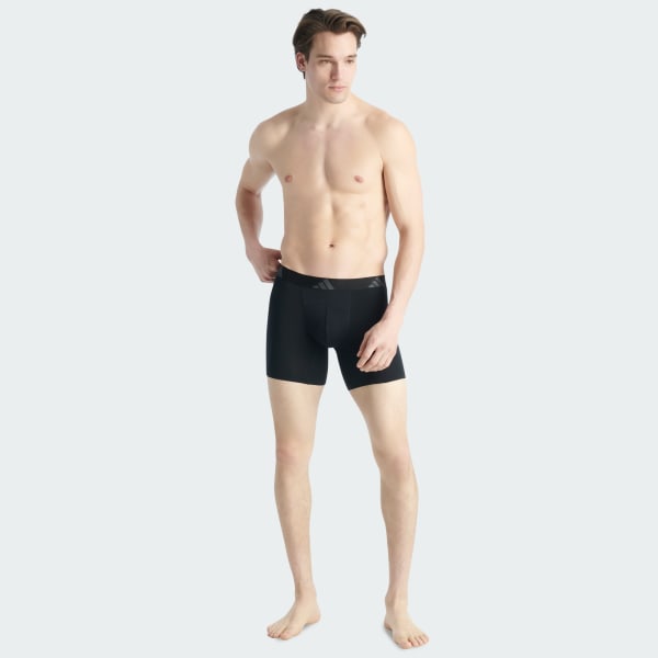 Nero Boxer ergonomici in cotone Active Flex confezione da 2 pezzi intimo