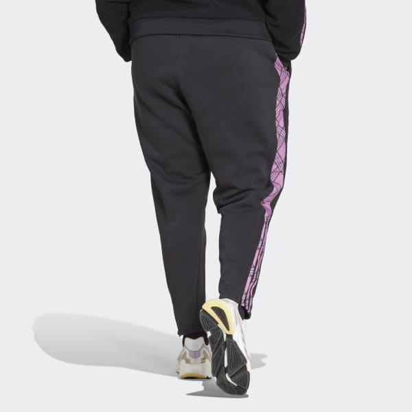 Czerń Tiro Winterized Tracksuit Bottoms (Plus Size) U9951