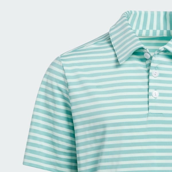 Turquoise Performance Stripe Polo Shirt Kids