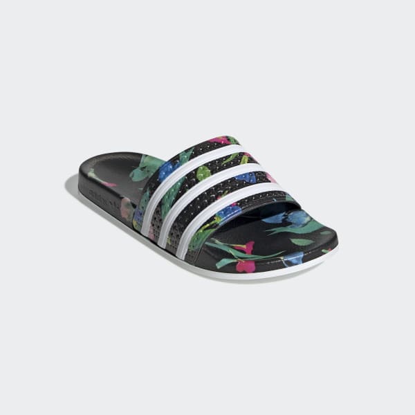 adidas slides with flowers