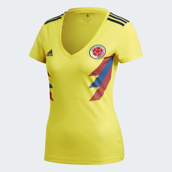 adidas Camiseta Oficial Selección de Colombia Local Mujer 2018 - Amarillo | adidas  Colombia