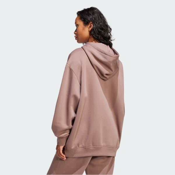 Brown Essentials Oversized Fleece Hoodie