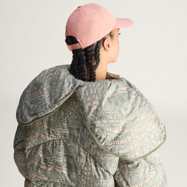 Μπεζ adidas By Stella McCartney Χειμερινό Μπουφάν μεσαίου μήκους με επένδυση και σχέδιο