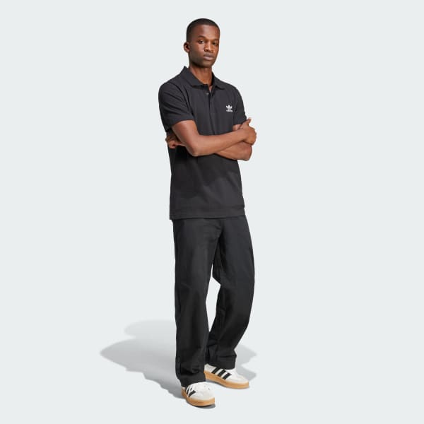 Black Trefoil Essentials Chinos