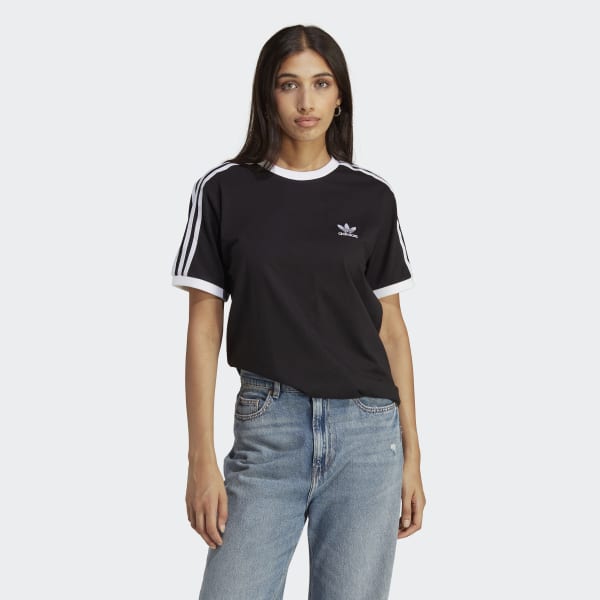 adidas Adicolor 3-Stripes Tee Black | Women's Lifestyle | US