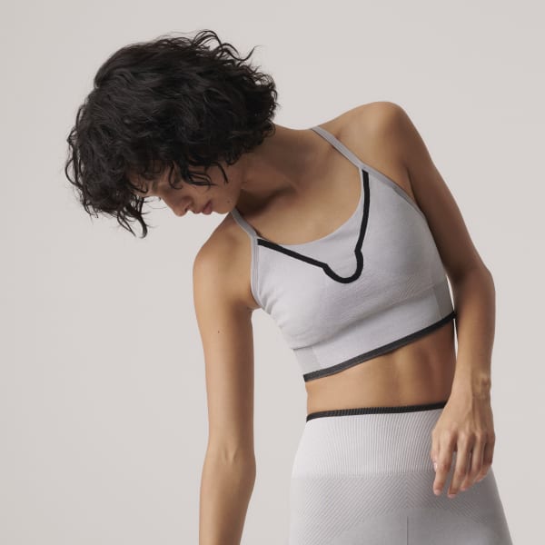 Plomo Top Deportivo de Yoga Sin Costuras TrueStrength adidas by Stella McCartney Soporte Medio