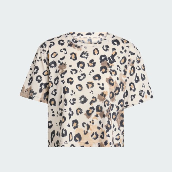 ベージュ ワークアウト エッセンシャルズ 半袖Tシャツ プリント