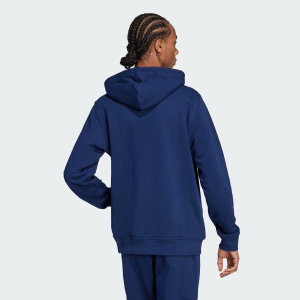 Blue Trefoil Essentials Hoodie French Terry