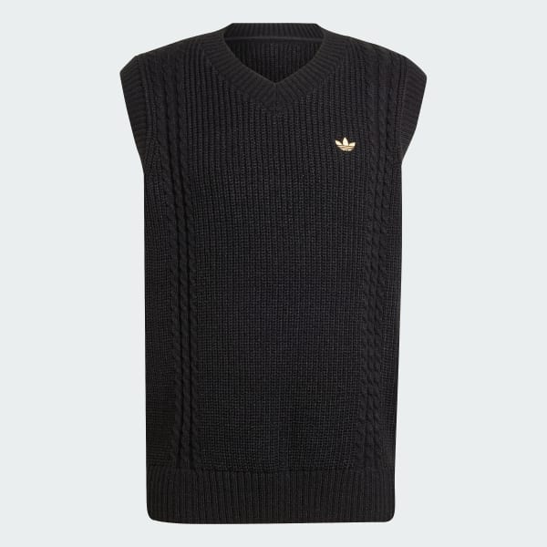 สีดำ เสื้อกั๊กผ้าถัก adidas Originals 70s