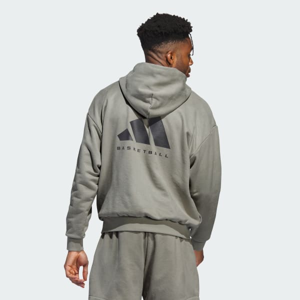Beige Basketball Sueded Hoodie