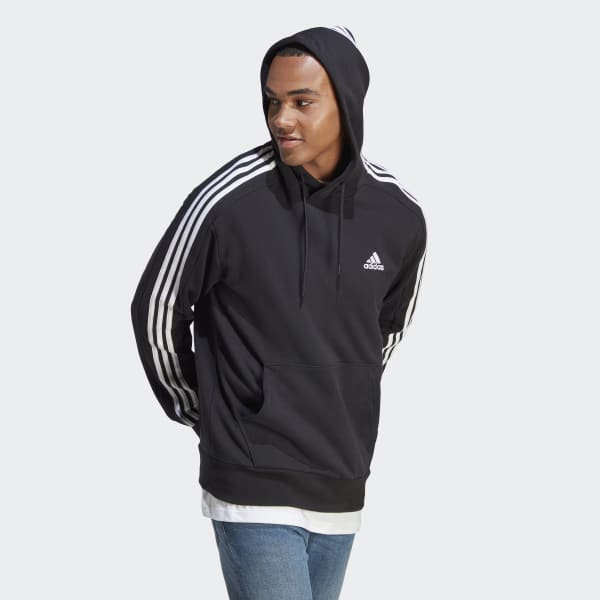 adidas Essentials French Terry 3-Stripes Hoodie - Black | adidas Canada