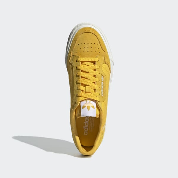 adidas originals continental 80 vulc trainers in mustard