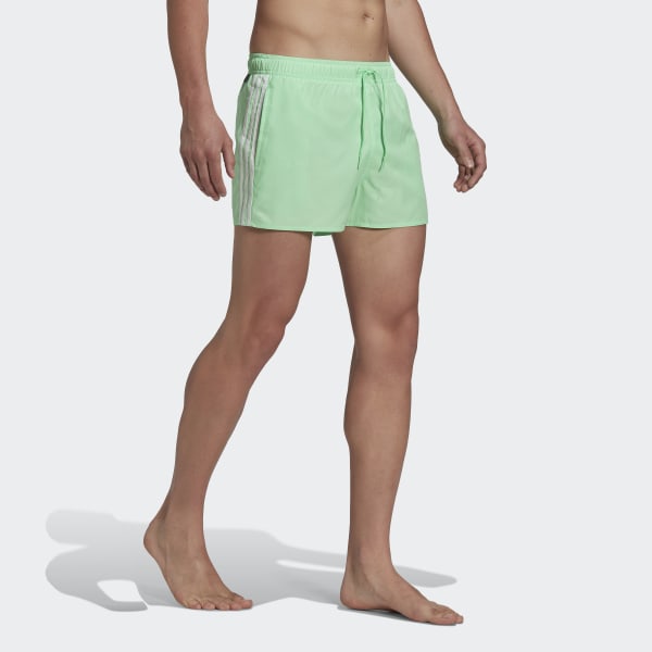 adidas Classic 3-Stripes Swim Shorts - Green | Men's Swim | adidas US