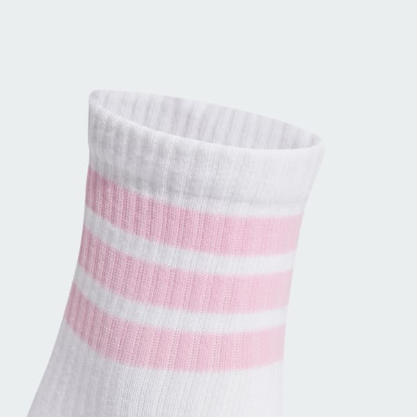 Branco Meias Caneladas 3 Pares Infantis