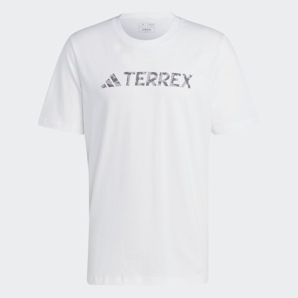 สีขาว เสื้อยืดคลาสสิกโลโก้ Terrex