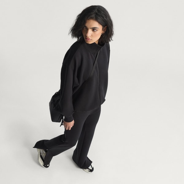 Black Soft Lux Loose Full-Zip