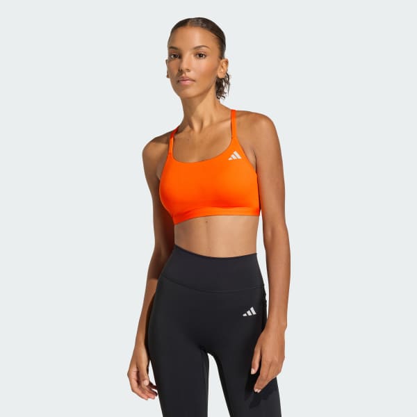 Laranja Top Esportivo Suporte Leve Optime Essentials Workout