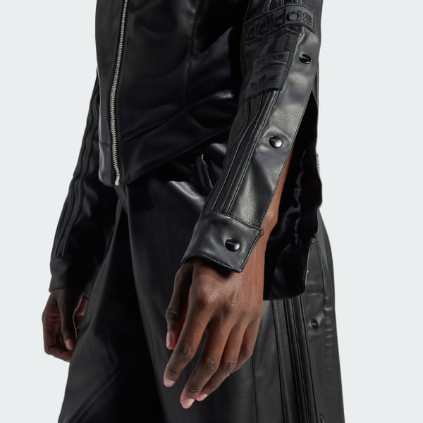 adidas Premium Pleather Adibreak フェイクレザー ジャケット adidas Premium Pleather Adibreak Track Top - Black | adidas