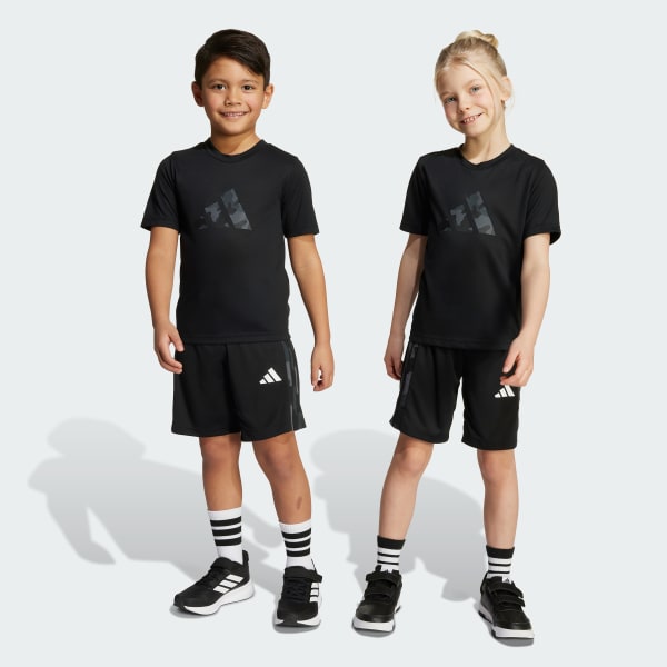 Black Train Essentials Camo Print Set Kids