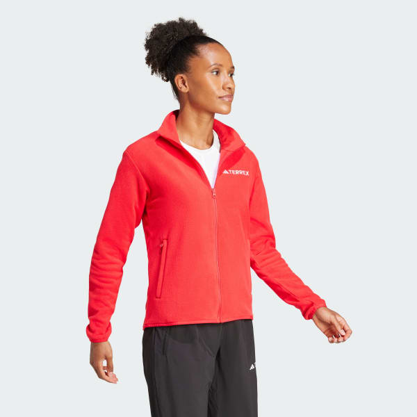 Red Multi Essentials Full-Zip Fleece Jacket