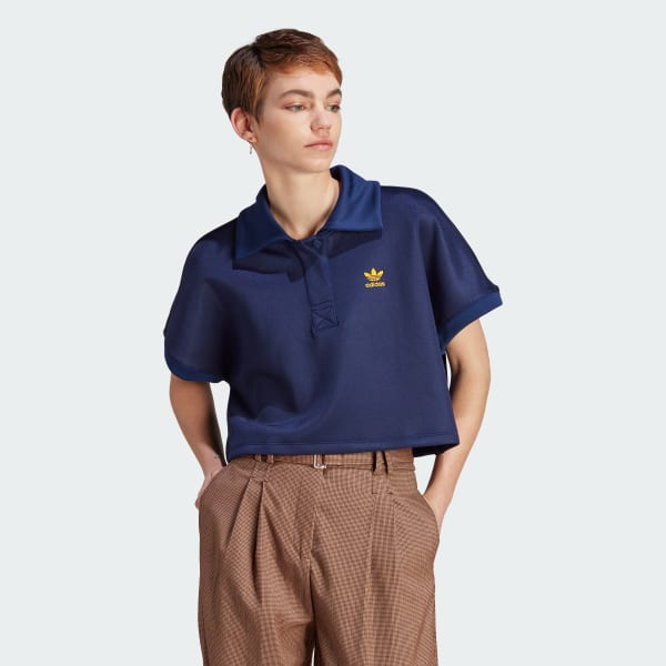 Crop top polo shirt top