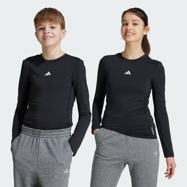 Czerń Koszulka Techfit Long Sleeve Kids