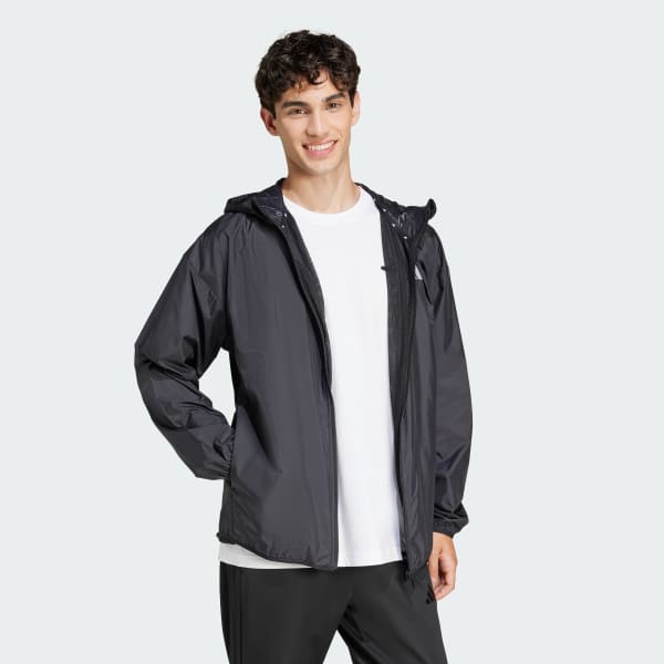 Negro Corta Viento Essentials Big Logo Tejido