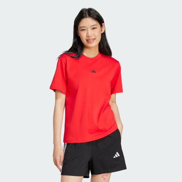 Red Essentials Small Logo Cotton Tee
