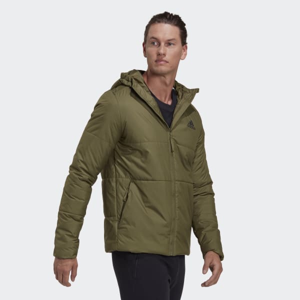 Grun BSC 3-Streifen Hooded Insulated Jacke DVN72
