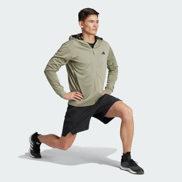 Green Train Essentials Camo Full-Zip Hoodie