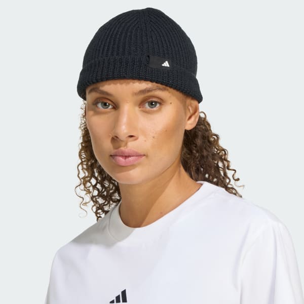 Svart Fisherman Beanie