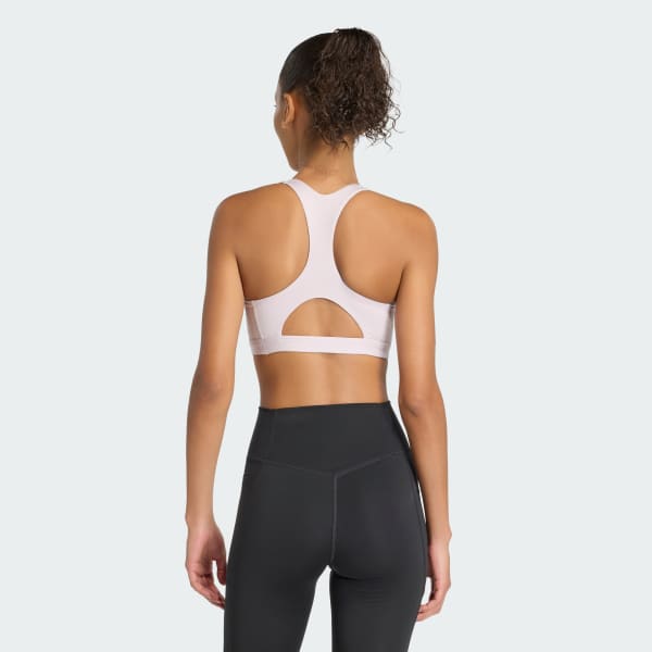 Purpura Top Deportivo Optime Essentials Workout de Soporte Medio