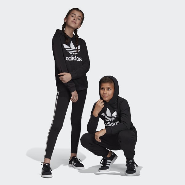 Negro Sudadera con Gorro Trifolio (UNISEX)