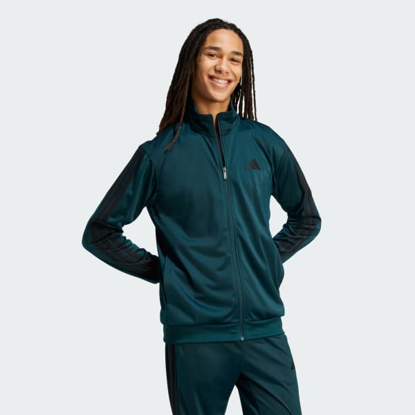 adidas 3-Stripes Tricot Regular Track Jacket - Green | Free